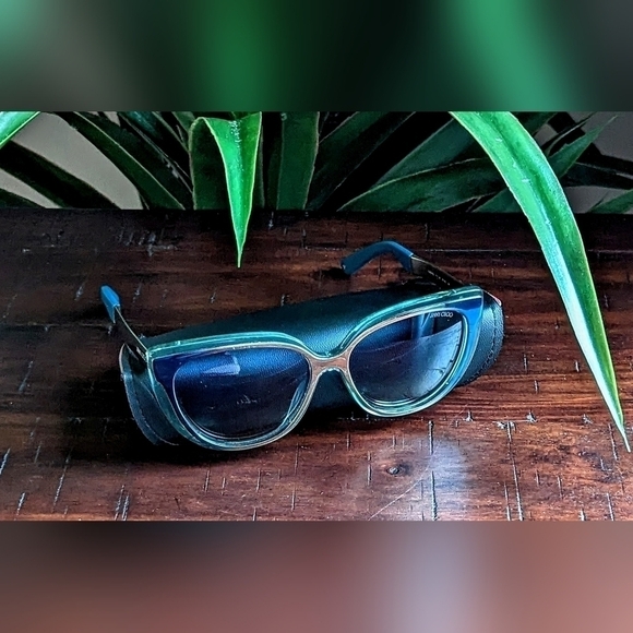 Jimmy Choo Turquoise & Silver Sunglasses - Picture 2 of 11